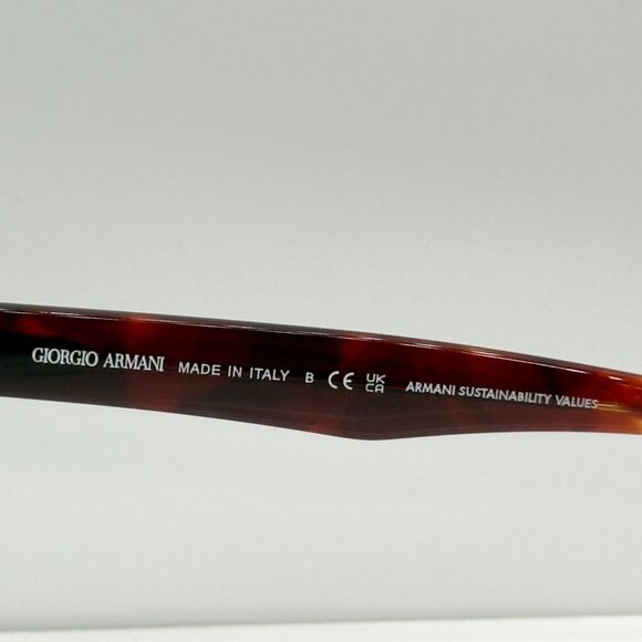 Georgio Armani AR8171 Red Havana Tortoise Frame Green Lenses Sunglasses - Picture 4 of 11